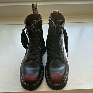 Like new!!! Doc Marten’s Jadon red distressed boot.